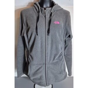 North Face Womens Full-Zip Hoodie M Gray Breast Cancer Ribbon